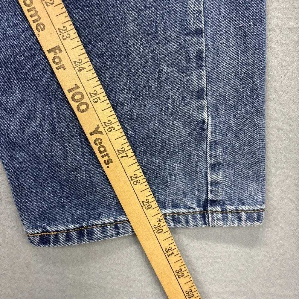 Levi's 505 Jeans Mens 40x30 Blue Denim Stretch Straight Regular Fit Biker Work